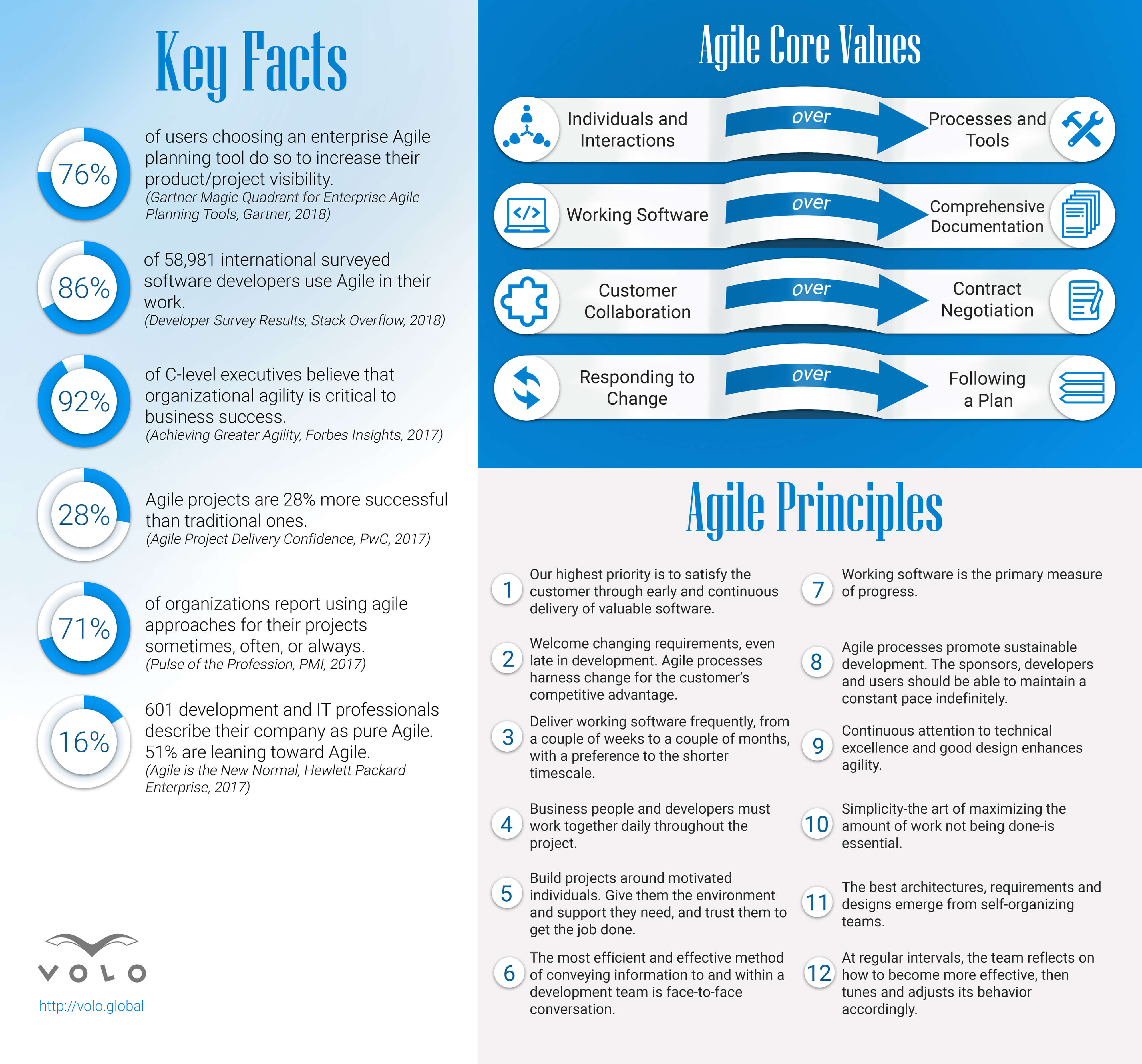 Agile facts, values and principles